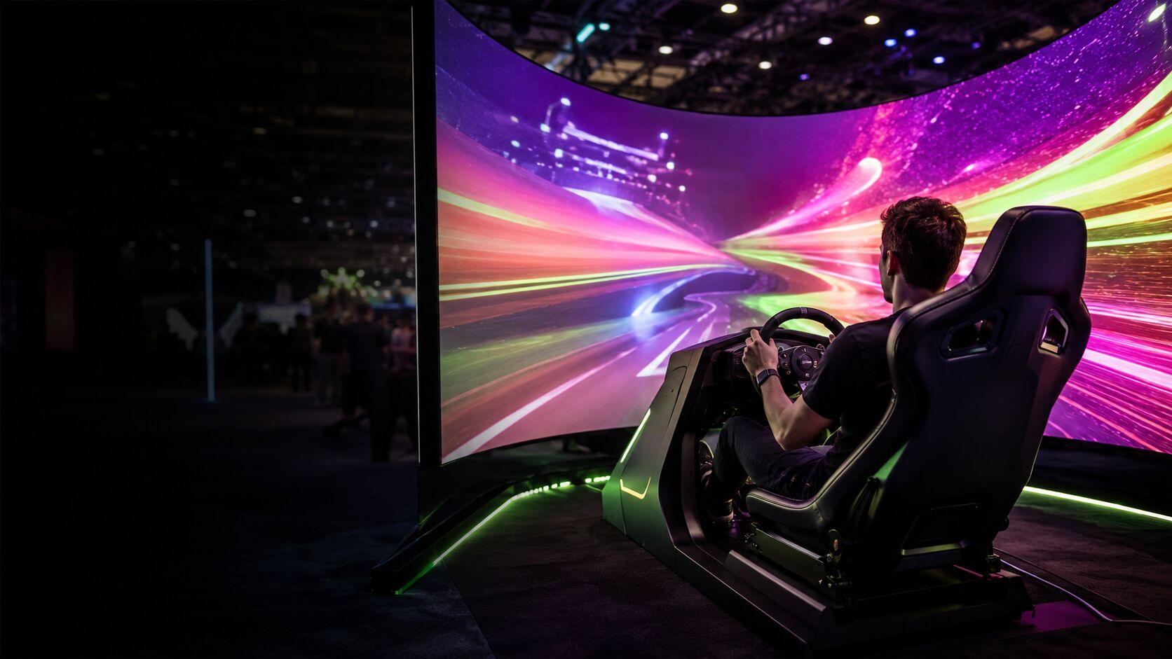 Guests interacting with an LED experience
