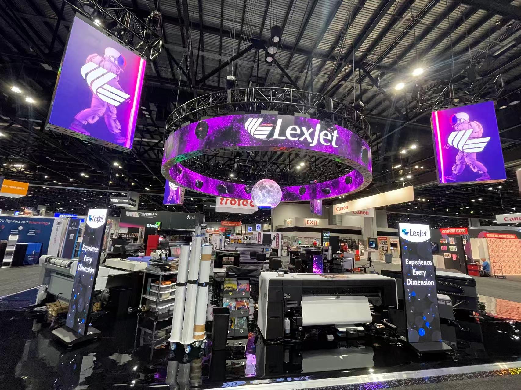 LED video wall built on a Las Vegas trade show floor