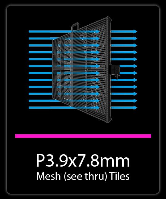 P3.9 × 7.8 Mesh LED tile